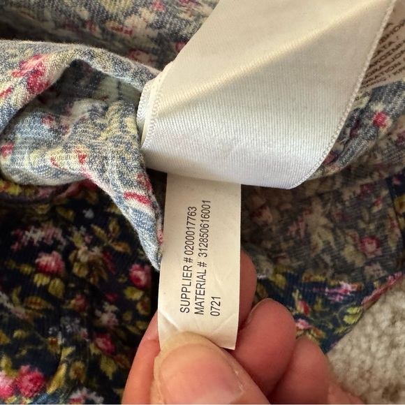 Polo by Ralph Lauren Floral Patterned dress navy corduroy with pockets girl’s 5 - Picture 6 of 7